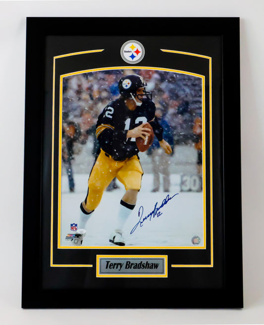 Terry Bradshaw Pittsburgh Steelers Autographed 16"x20" Framed Photo