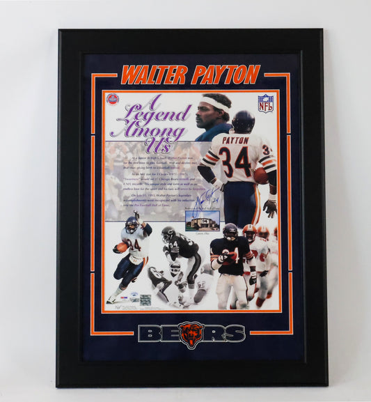 Walter Payton Chicago Bears Autographed 16"x20" Framed Photo