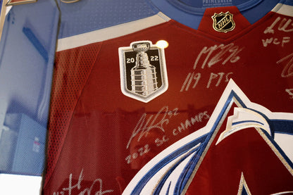 2022 Stanley Cup Champions Avalanche Autographed Jersey Inscribed Framed(Fanatics COA)