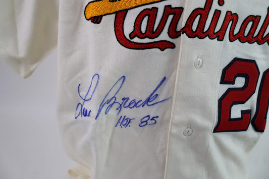 Lou Brock St Louis Cardinals Autographed Jersey - Latitude Sports Marketing