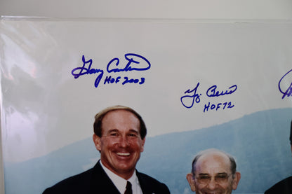 Gary Carter, Yogi Berra, Johnny Bench & Carlton Fisk Autographed 16X20