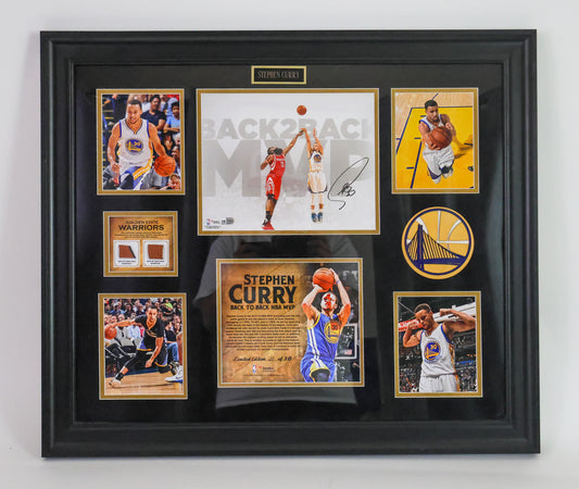 Steph Curry Golden State Warriors Autographed Five Photo Collage