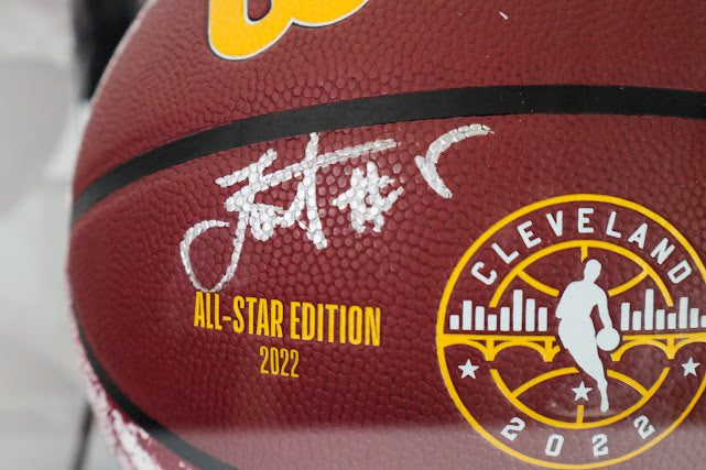 Nikola Jokic Autographed All Star Edition Wilson Basketball in Denver Nuggets Case