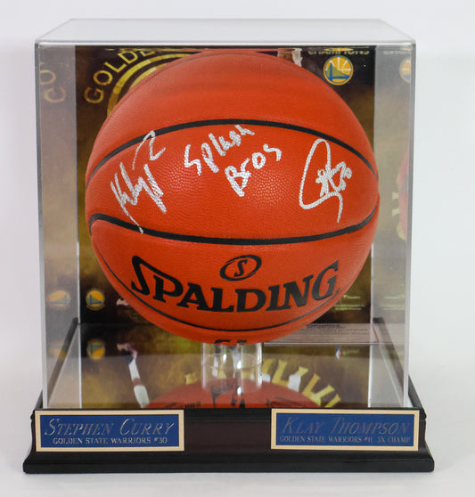 Steph Curry and Klay Thompson Autographed NBA ball Inscribed "Splash Bros"