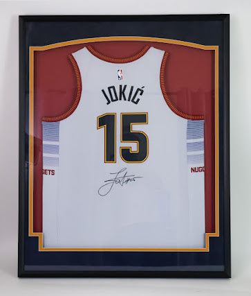 Nikola Jokic Autographed Nike Jersey framed