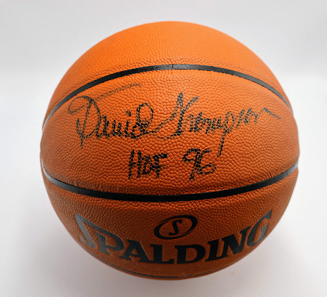David Thompson Autographed Basket Ball Inscribed "HOF 96" JSA