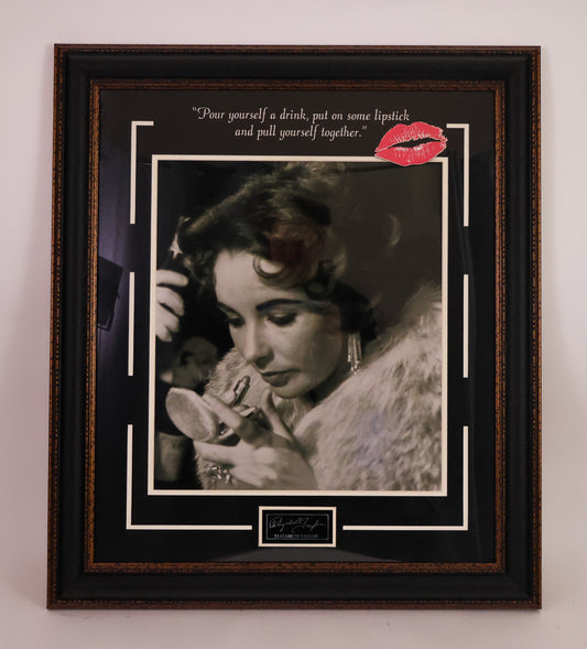Liz Taylor Laser Engraved Signature "Pour yourself a drink, put on some lipstick and pull yourself together."