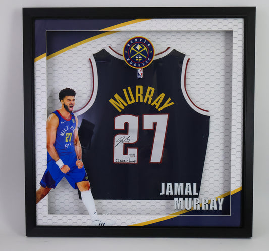 Jamal Murray Autographed Denver Nuggets "23 NBA Champ" Shadow Box Framed Jersey