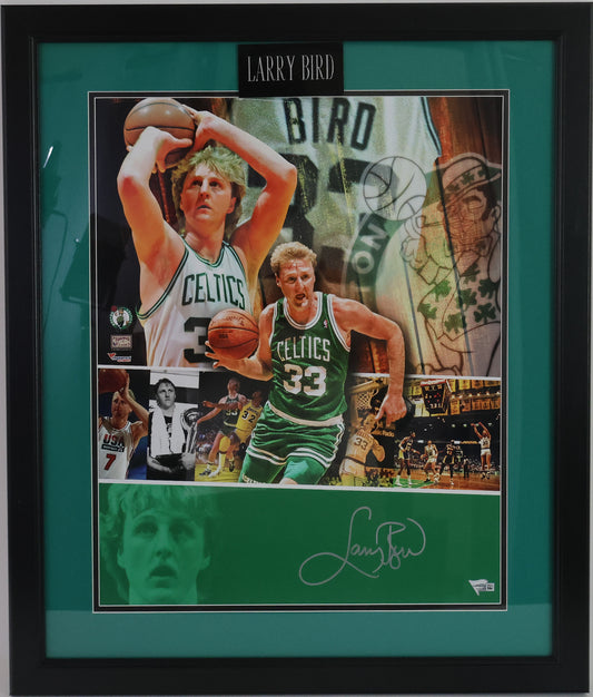 Larry Bird Autographed Boston Celtics 16X20 Photo Framed