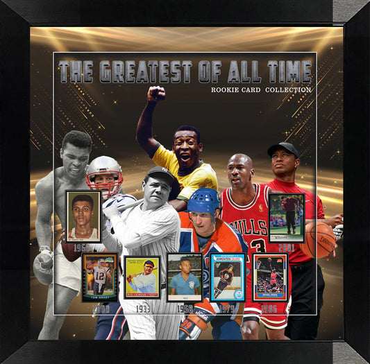 Goat Greatest of All-Time replica card set framed