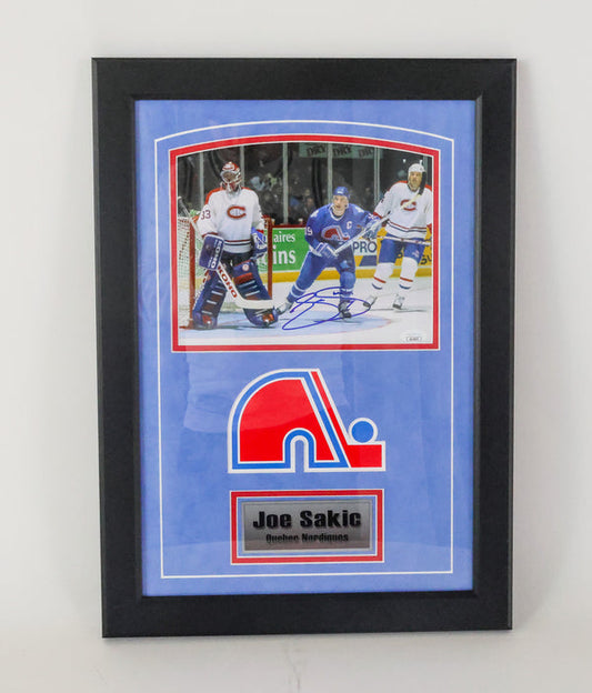 Framed 8x10 photo with logo and nameplate
