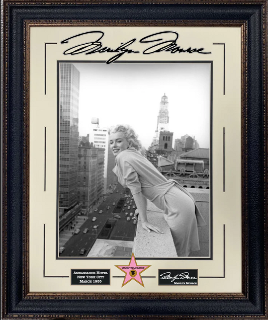Marilyn Monroe Laser Engraved Signature Framed Artwork - Latitude Sports Marketing