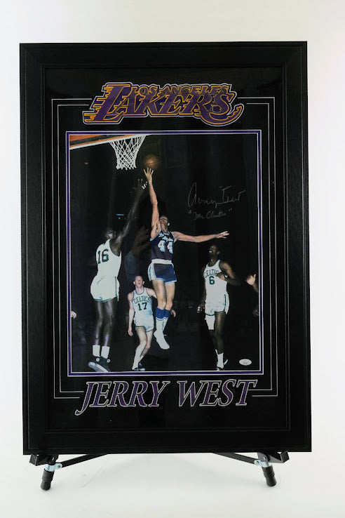 Jerry West Los Angeles Lakers Autographed 16"x20" Framed Photo