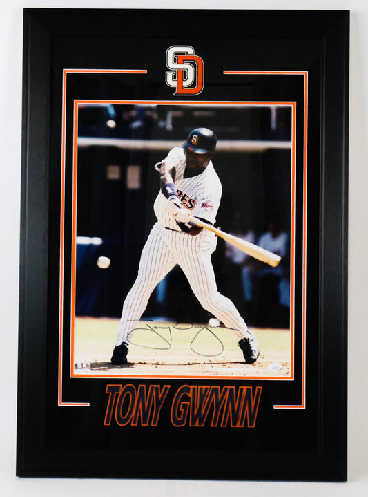Tony Gywnn San Diego Padres Autographed 16"x20" Framed Photo