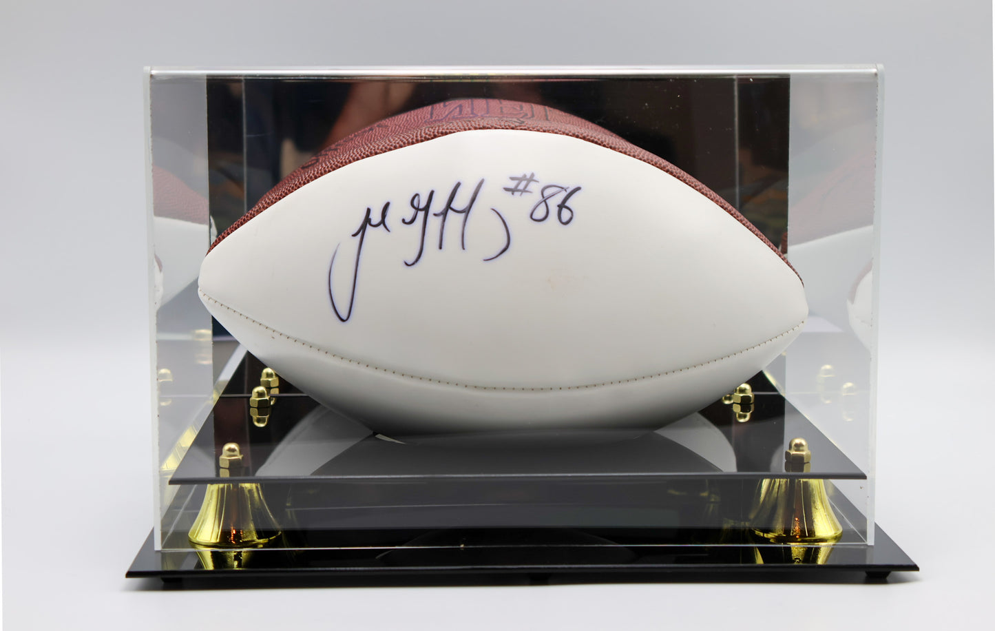 Jabar Gaffney Denver Broncos Autographed Football - Latitude Sports Marketing