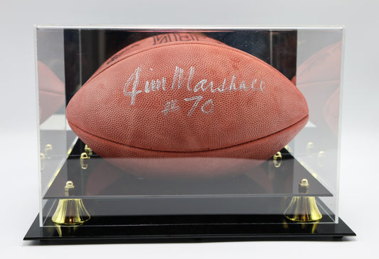 Jim Marshall Minnesota Vikings Autographed Football - Latitude Sports Marketing