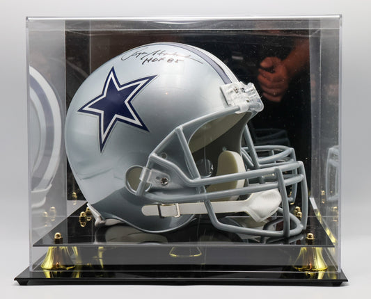 Roger Staubach Dallas Cowboys Autographed Replica Helmet With Display Case