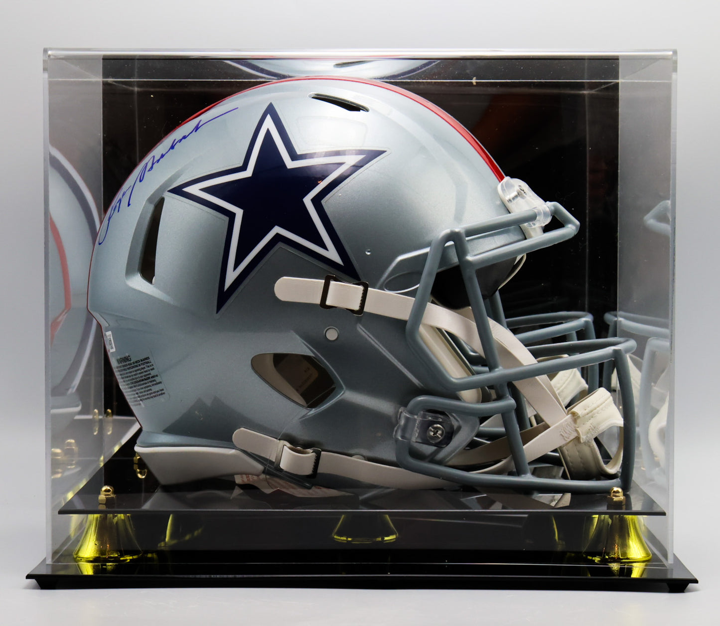 Roger Staubach Dallas Cowboys Autographed Pro Helmet With Display Case