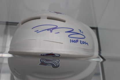 Peter Forsberg Colorado Avalanche Autographed Mini Helmet