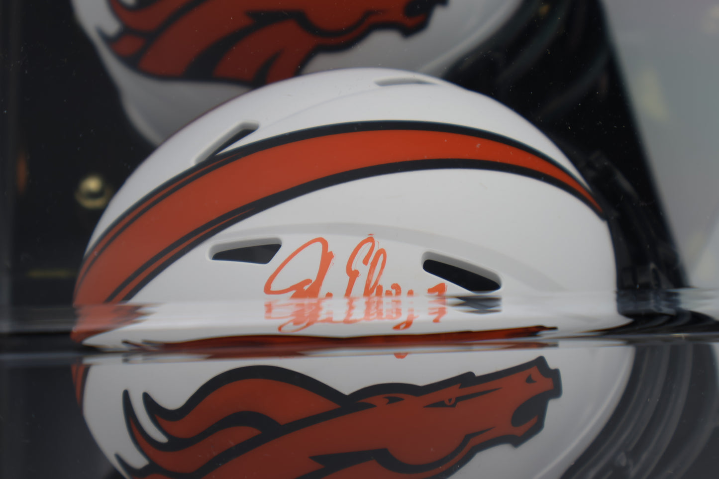 John Elway Denver Broncos Autographed Mini Helmet