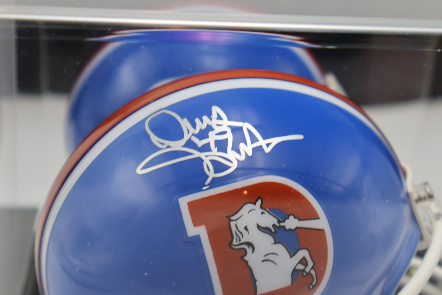 Dennis Smith Denver Broncos Autographed Mini Helmet
