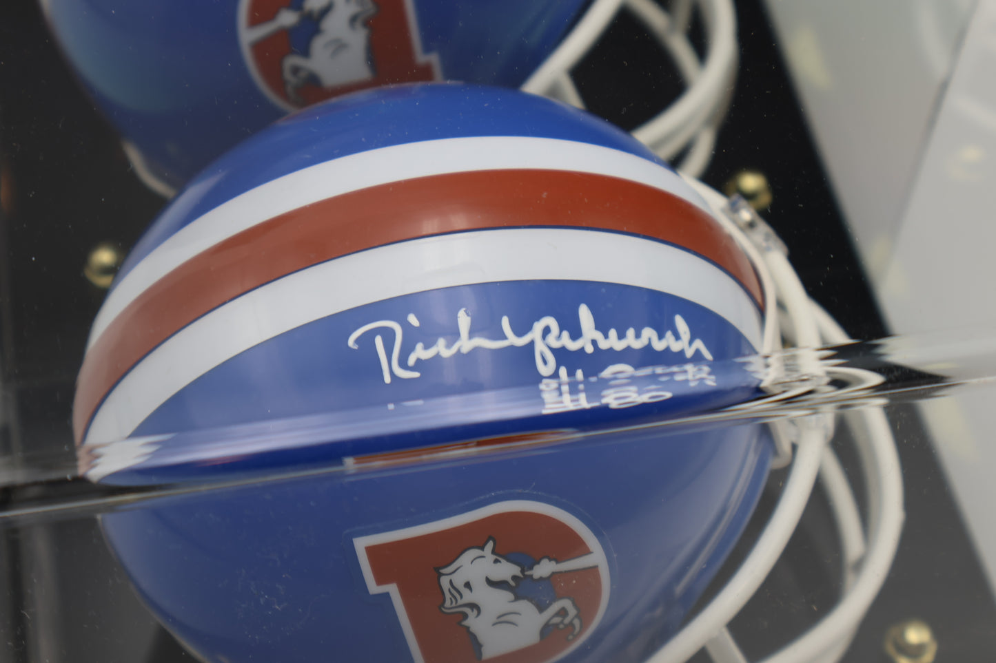Rick Upchurch Denver Broncos Autographed Mini Helmet