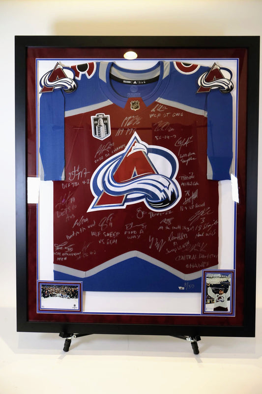 2022 Stanley Cup Champions Avalanche Autographed Jersey Inscribed (Fanatics COA)