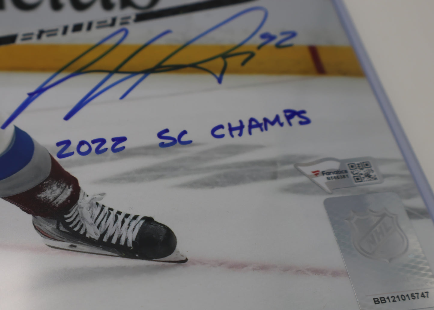 Gabriel Landeskog Colorado Avalanche Autographed 8"x10" Photo inscribed "2022 SC Champs"