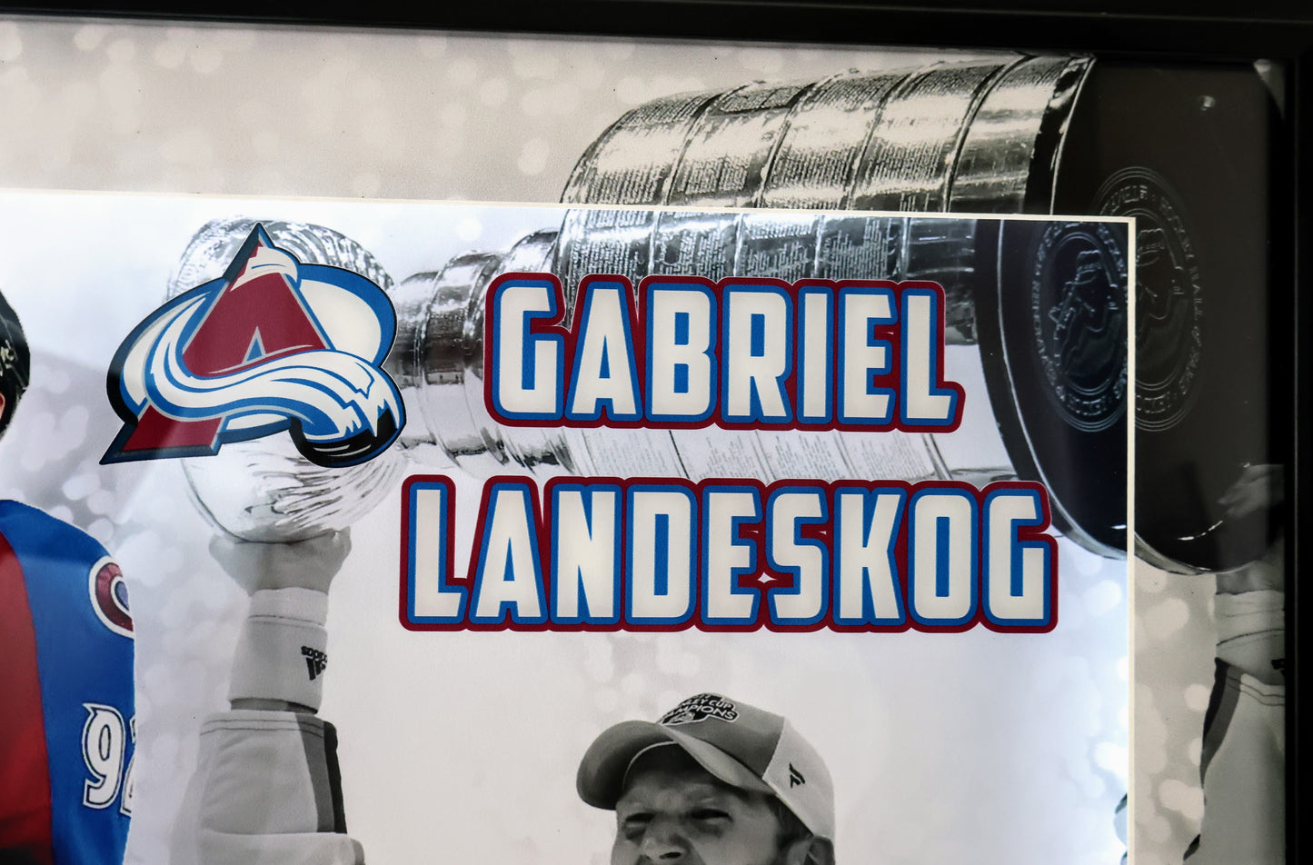 Gabriel Landeskog Signed 2022 Stanley Cup Puck - Illuminated Frame