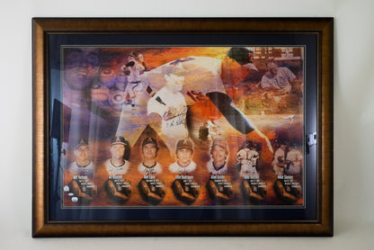 Nolan Ryan & 7 No Hitter Catchers Signed Collage Mounted Memories COA