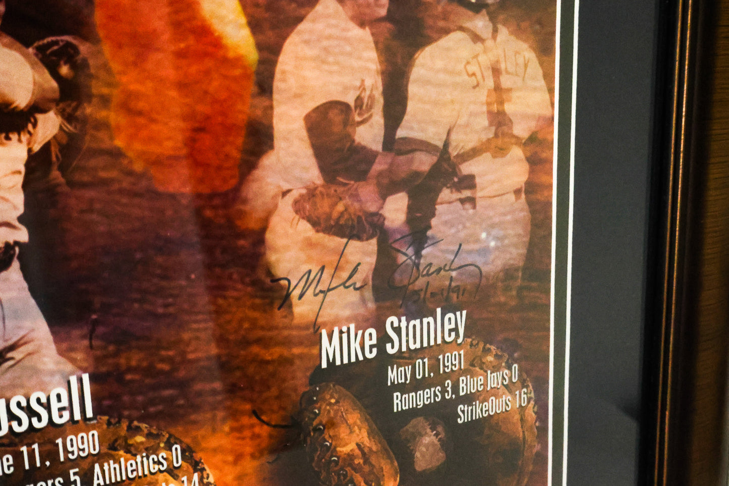 Nolan Ryan & 7 No Hitter Catchers Signed Collage Mounted Memories COA