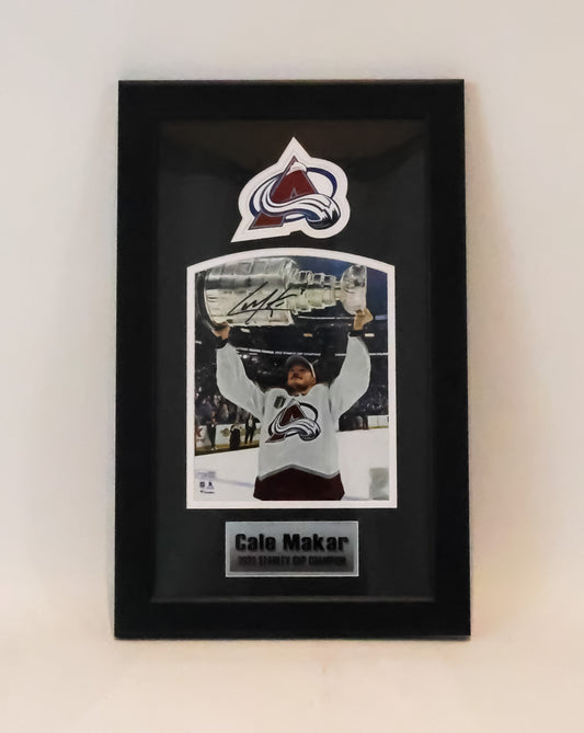 Cale Makar autographed Avalanche 8x10 Holding Cup with Frame (Fanatics)