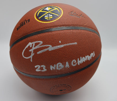 Christian Braun Autographed NBA I/O Basketball Inscribed "23 NBA Champs"