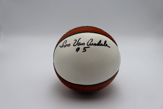 Tom Van Arsdale Autographed mini basketball