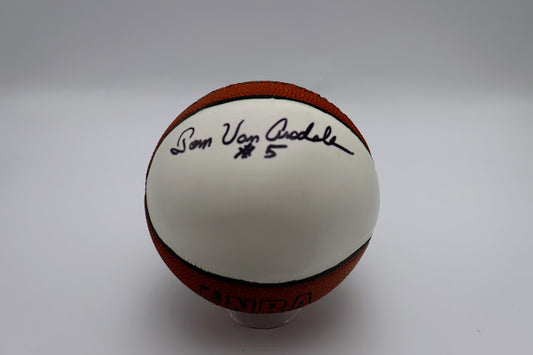 Tom Van Arsdale Autographed mini basketball