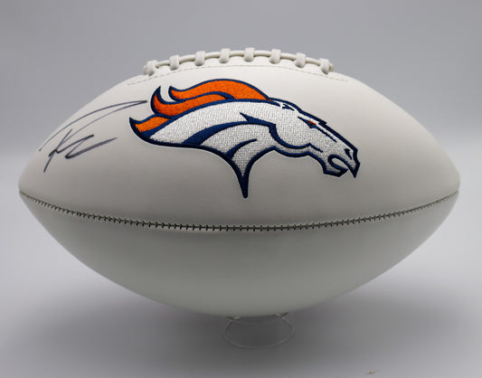 Russel Wilson Autographed Denver Broncos Super Bowl White Panel Football