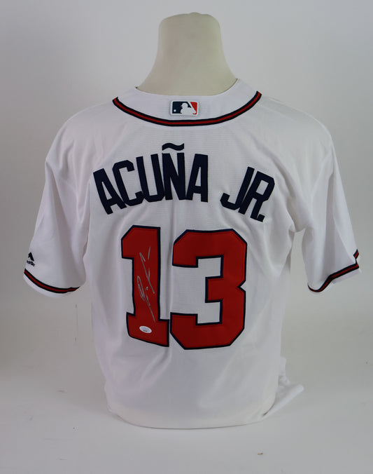 Ronald Acuña Jr. Autographed Jersey JSA Authentication