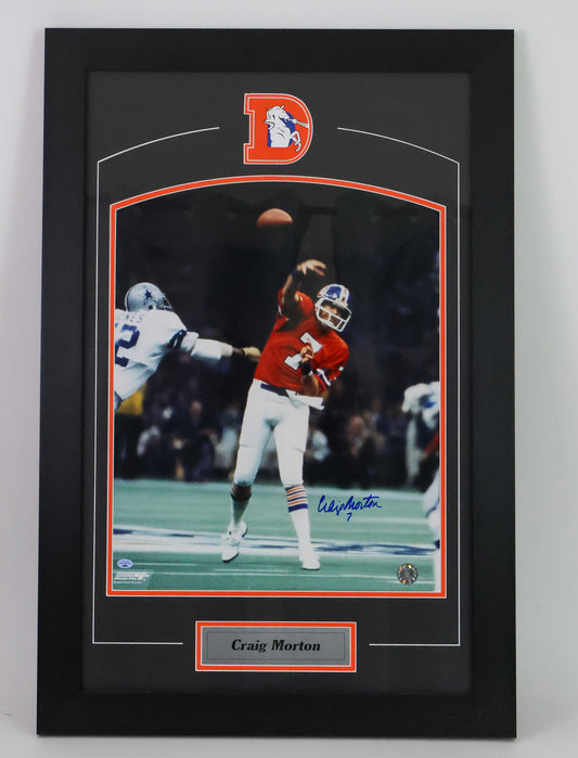 Craig Morton autographed Broncos 16x20 photo with deluxe frame