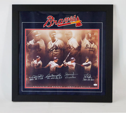 Atlanta Braves Autographed 16"x20" Framed Photo