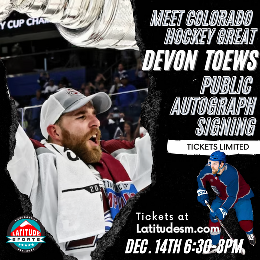 Devon Toews Colorado Avalanche In Person Signing Ticket - Pre Sale