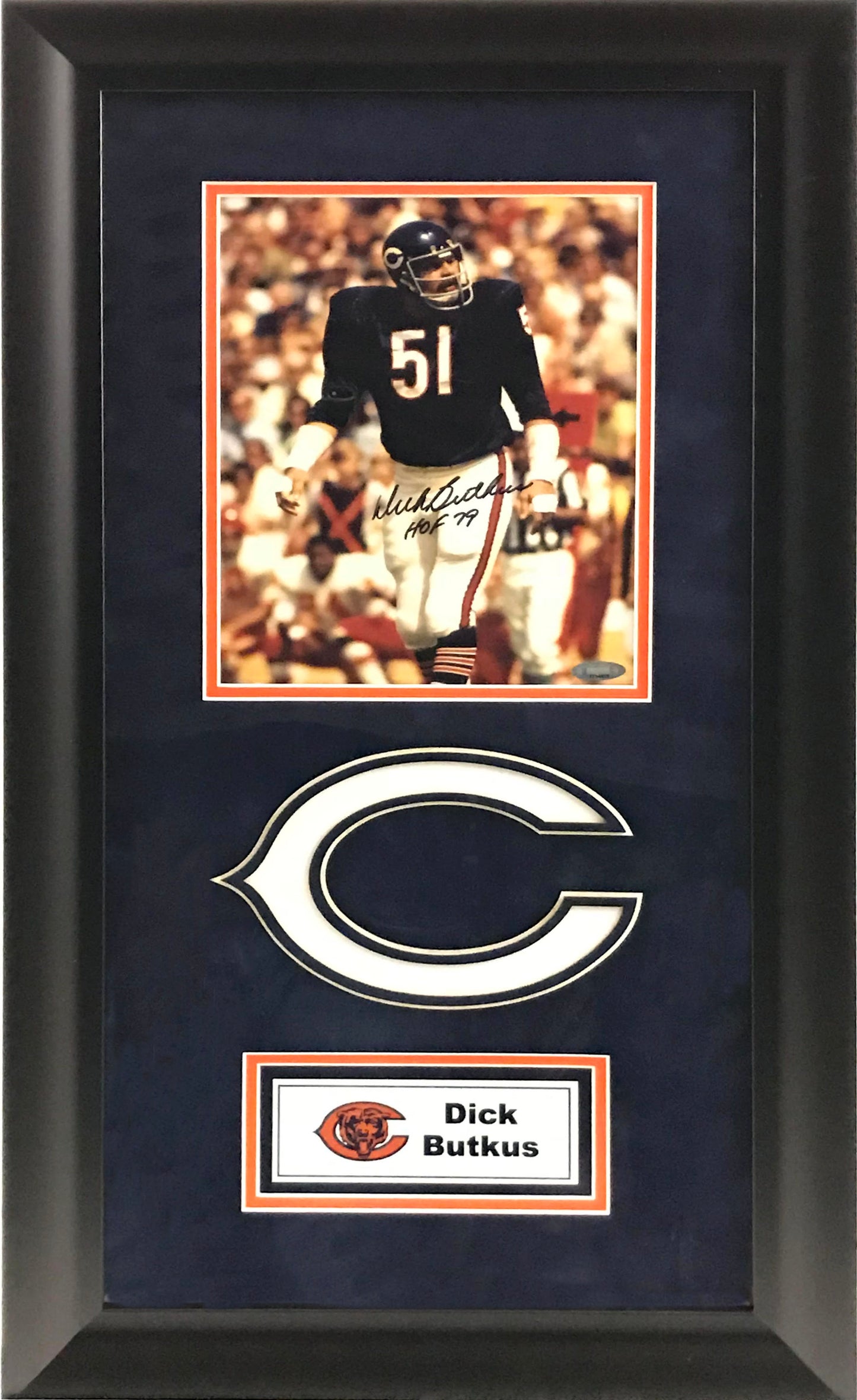 Dick Butkus Chicago Bears Autographed 8"x10" Framed Photo