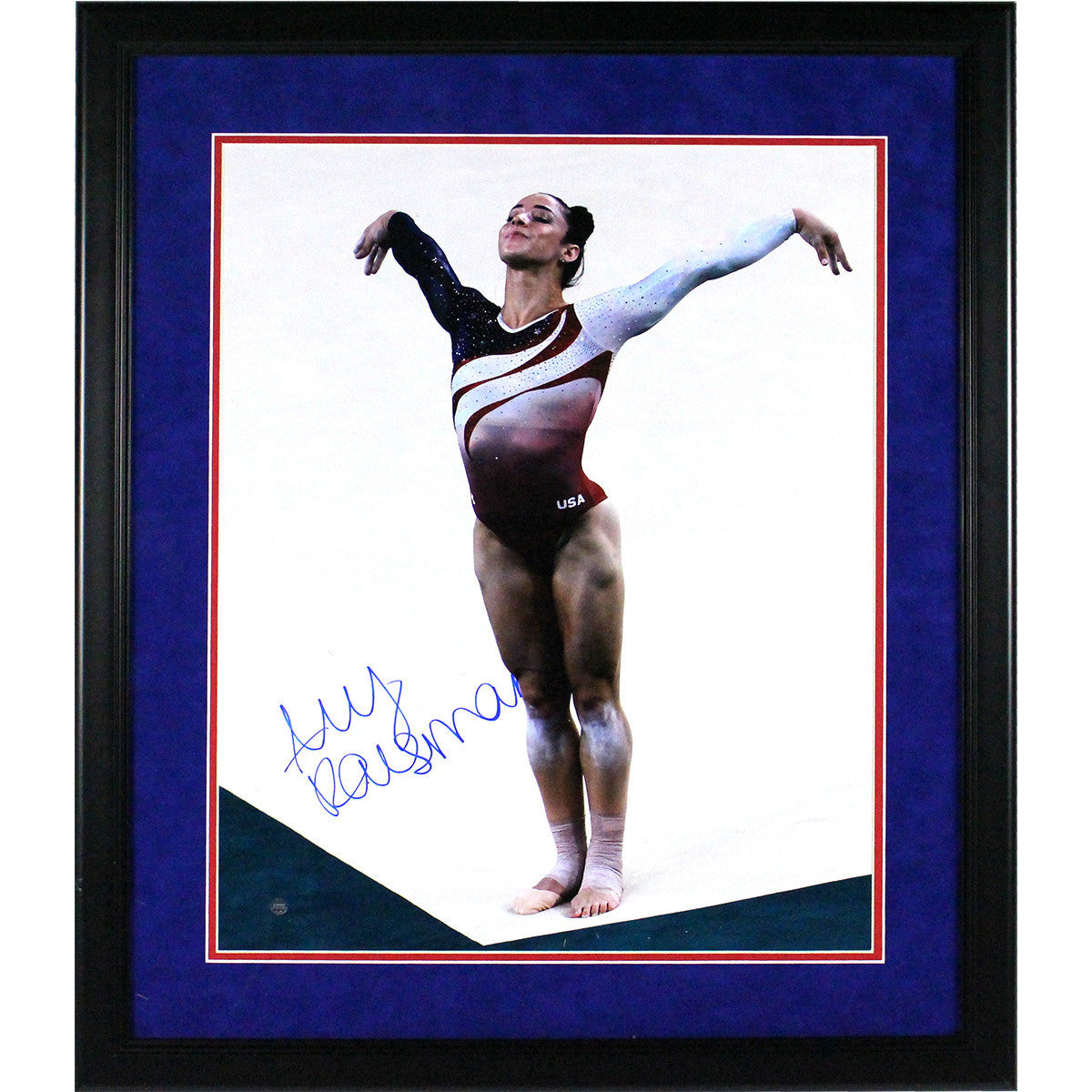 Aly Raisman Team USA Autographed 16"x20" Framed Photo - Latitude Sports Marketing