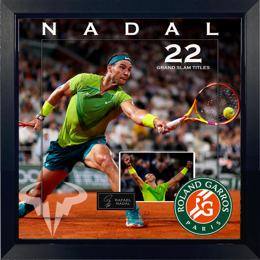 Rafael Nadal Photo With Laser Signature Framed