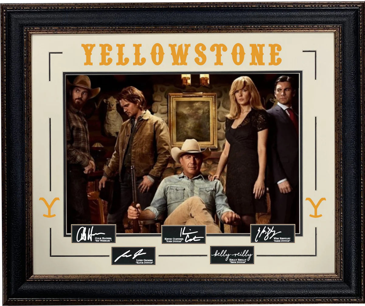 Yellowstone Framed Photo with Laser Signatures