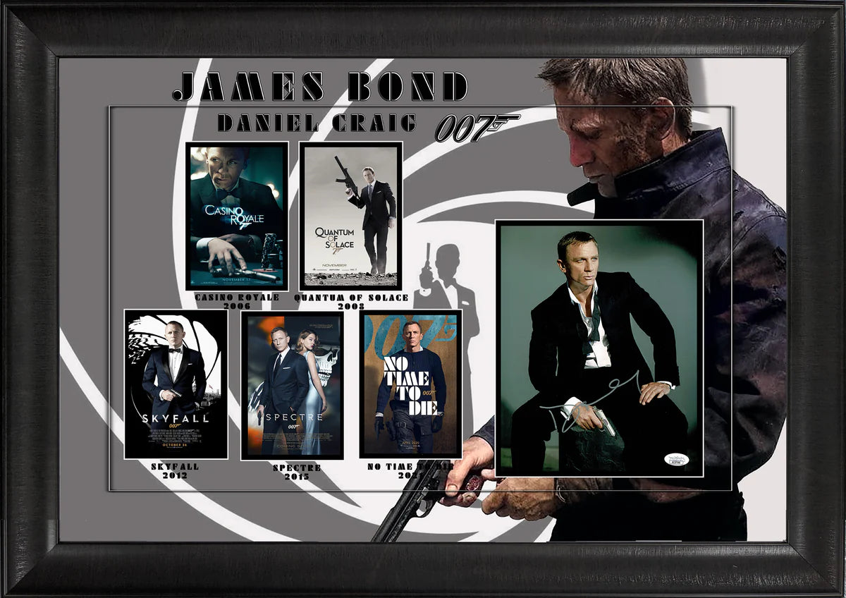Daniel Craig Autographed James Bond 007 Frame - Latitude Sports Marketing