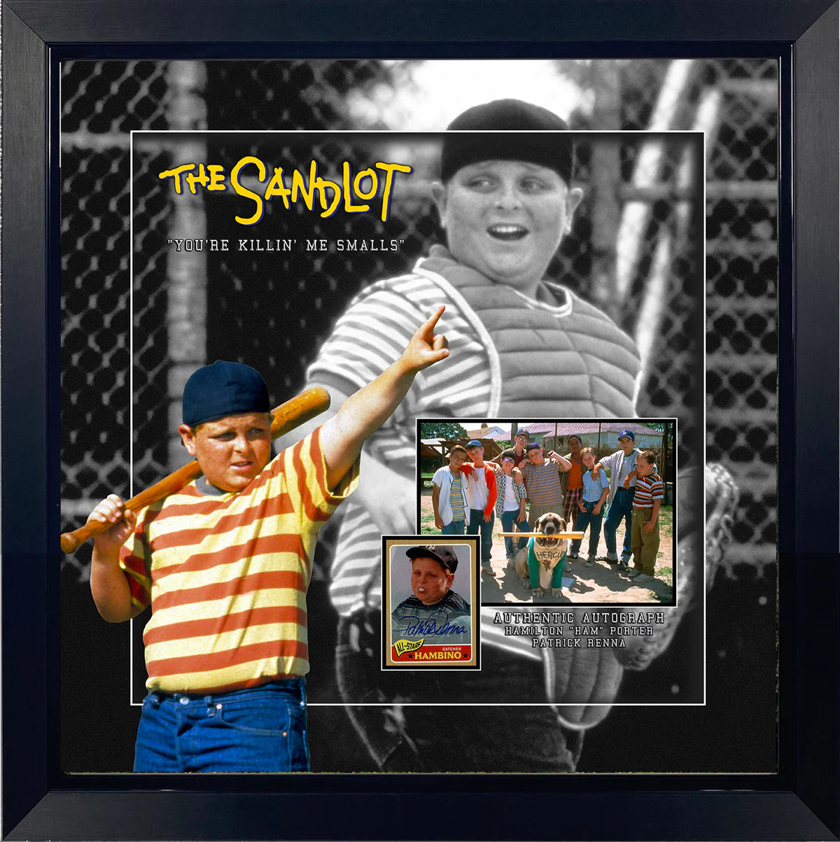 The Sandlot 3D framed photo with autographed card by Patrick Renna