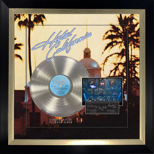 Eagles Hotel California photo with replica album framed