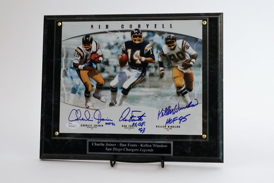 Los Angeles Chargers Legends Autographed 8"x10" Photo Plaque - Latitude Sports Marketing