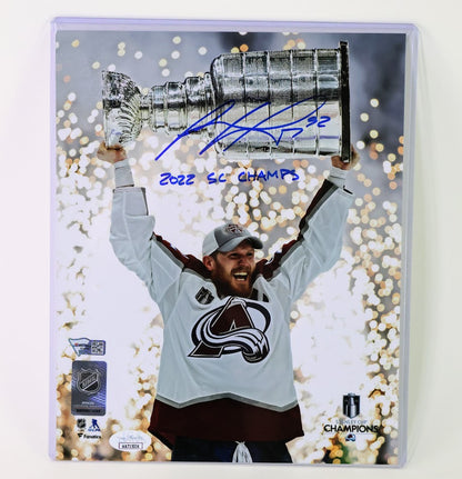 Gabe Landeskog Autographed 8x10 Holding Cup Photo with Inscriptions