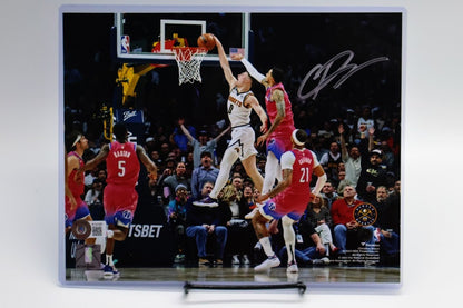 Christian Braun Autographed Dunking vs Wizards 8x10 Photo